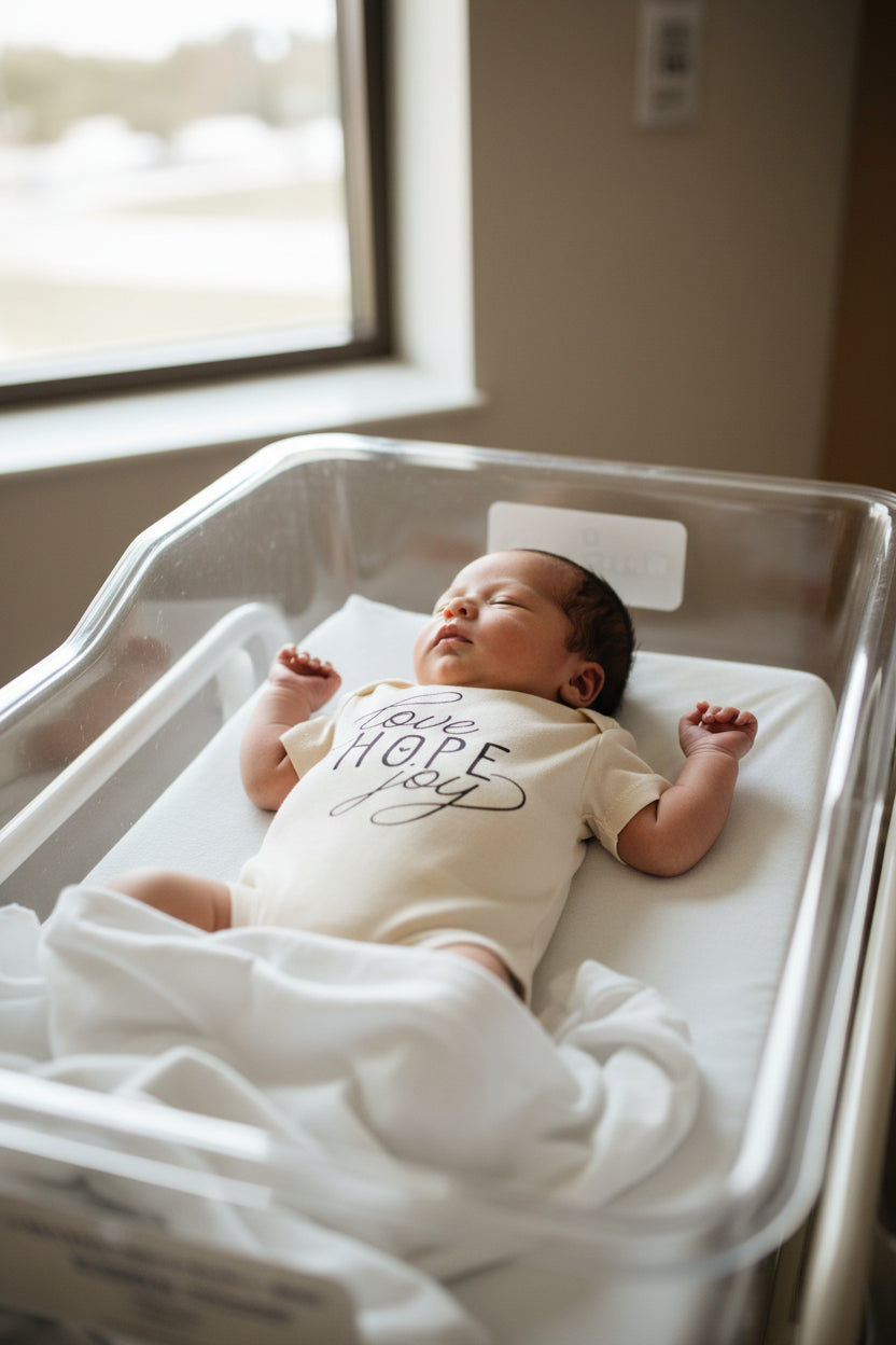 Love Hope Joy Graphic Bodysuit | Natural
