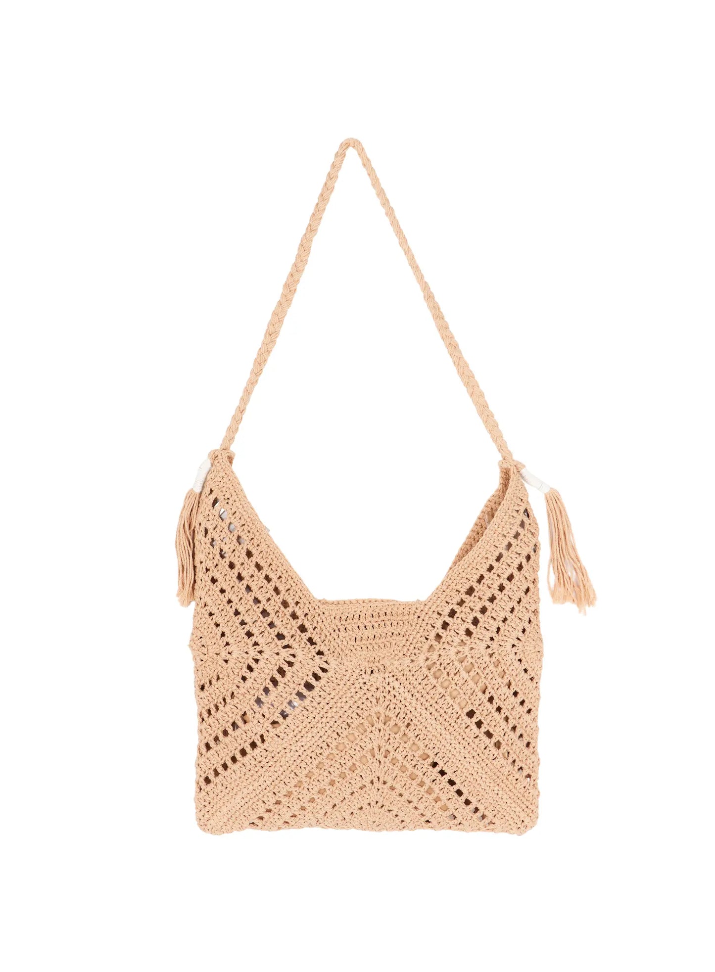 Bohemian Knit Tassel Shoulder Bag CY528