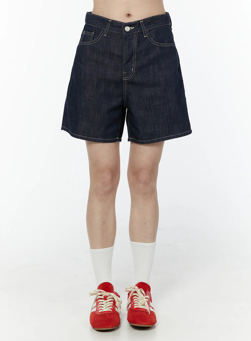 Classic High-Waist Denim Shorts IU505
