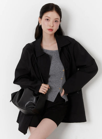 Chic Oversized Cotton Jacket F502
