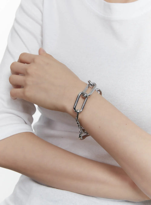 Chunky Oval Chain Bracelet F502