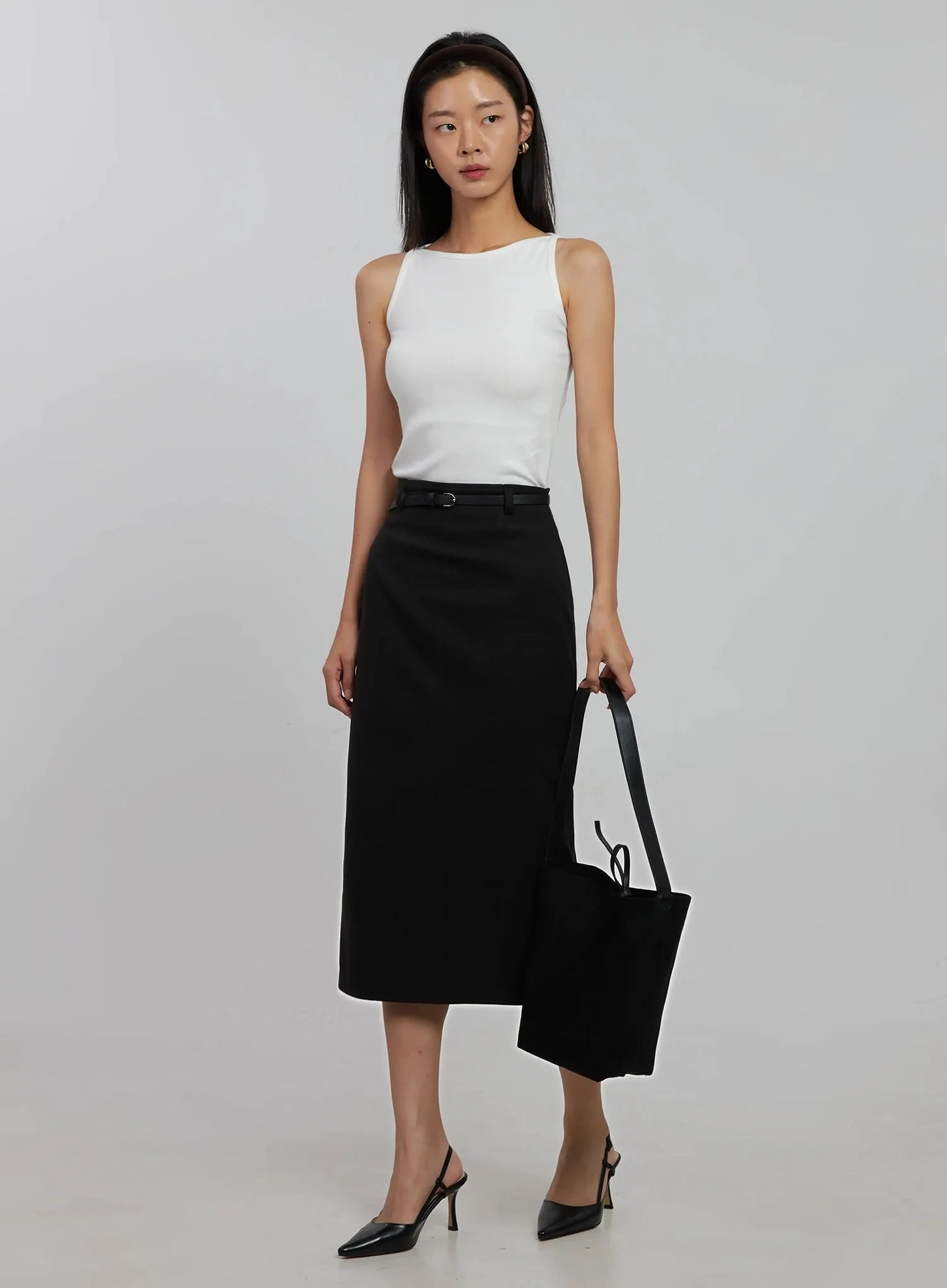 Boatneck Crop Tank Top IJ508