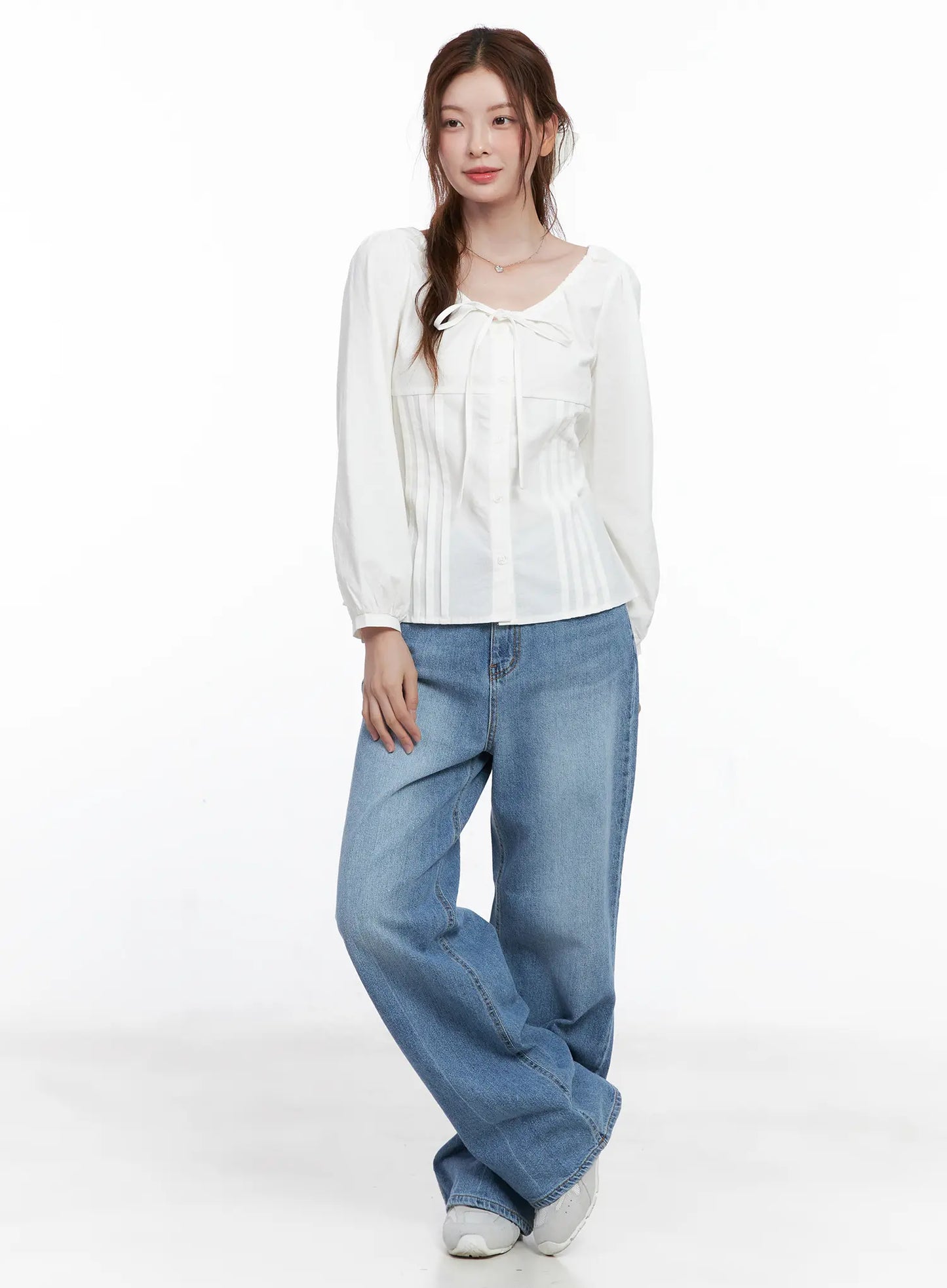 Chic Two-Way Ribbon Blouse CG521
