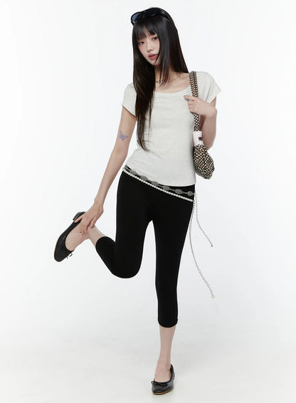 Basic Scoop Neck Short Sleeve Tee CU508