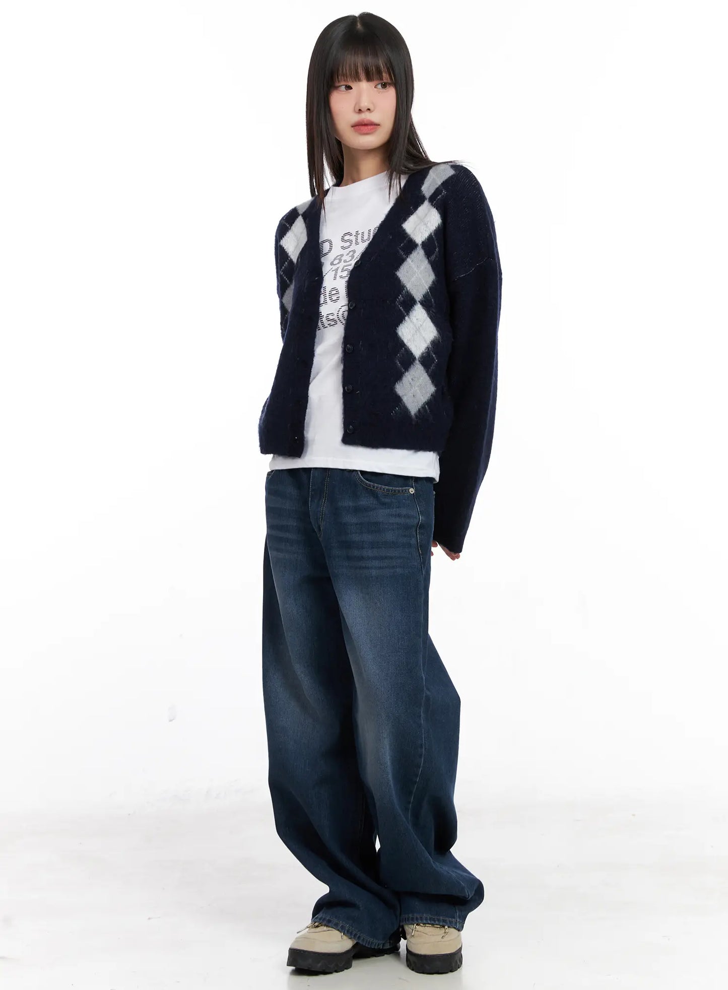 Argyle Brush Cardigan CN521