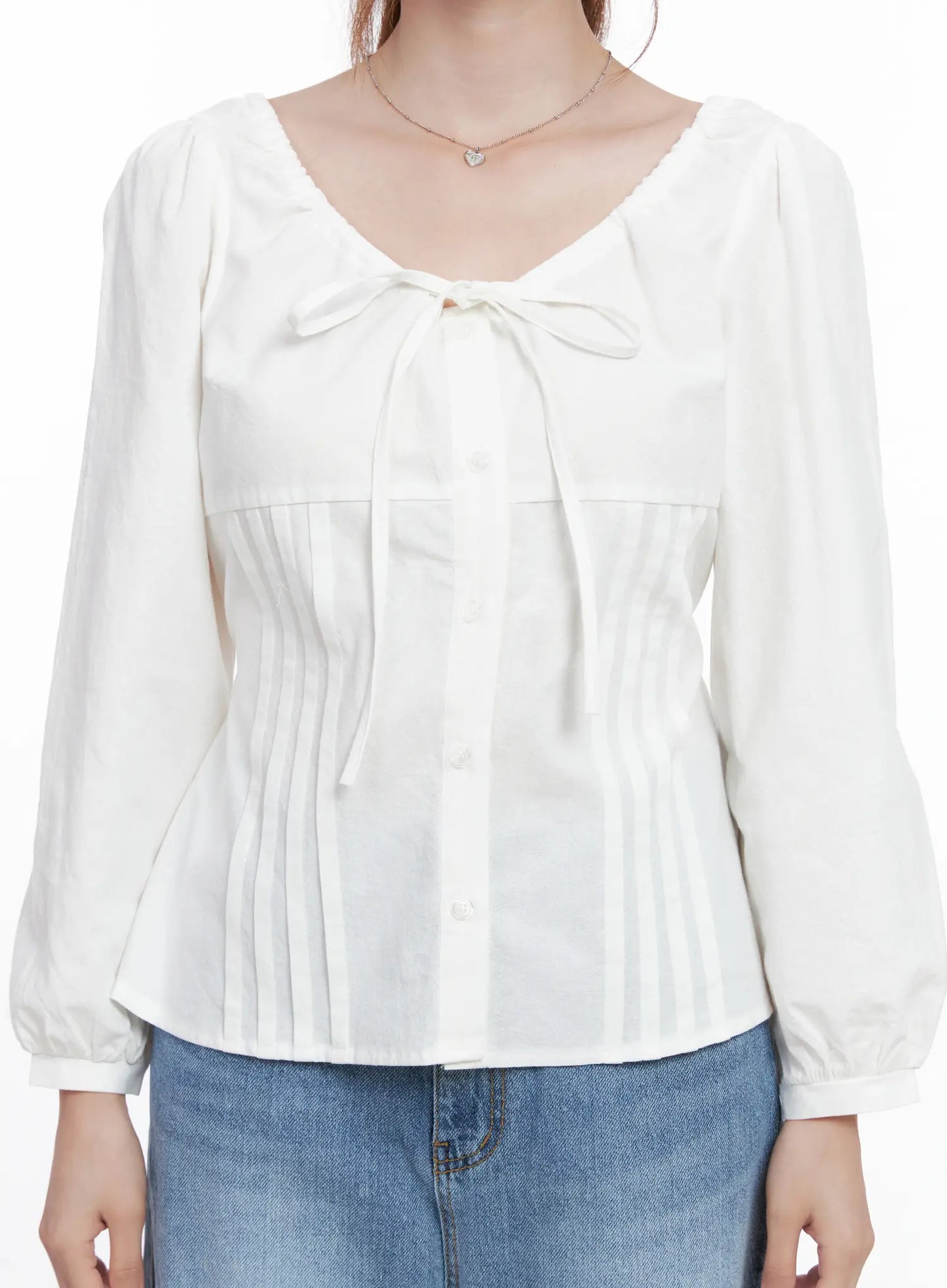 Chic Two-Way Ribbon Blouse CG521