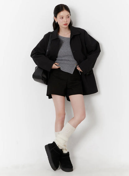 Chic Oversized Cotton Jacket F502