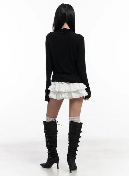 Casual V-Neck Long Sleeve Top CN528