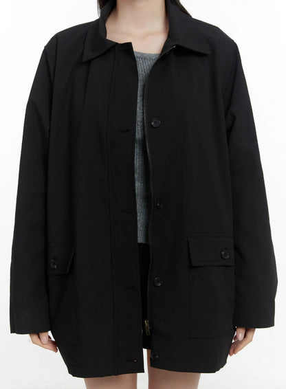 Chic Oversized Cotton Jacket F502