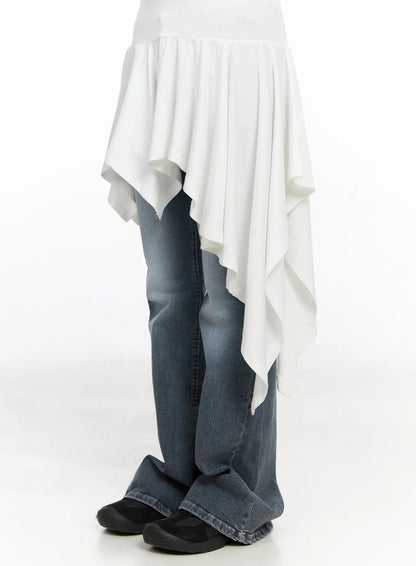 Asymmetric Ruffled Edge Sleeveless Mini Dress CF513