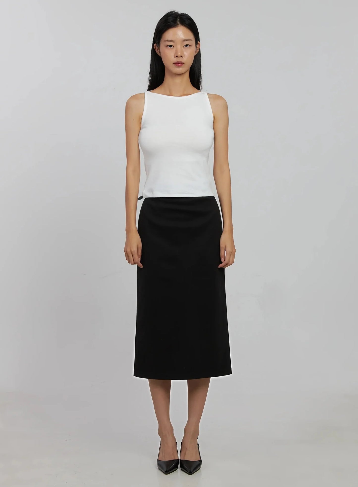 Boatneck Crop Tank Top IJ508