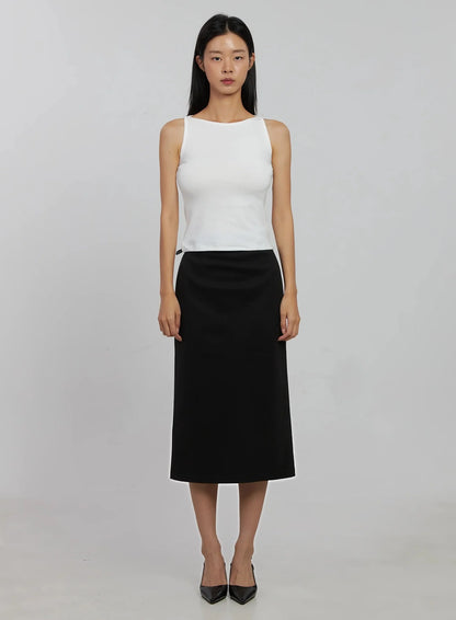 Boatneck Crop Tank Top IJ508