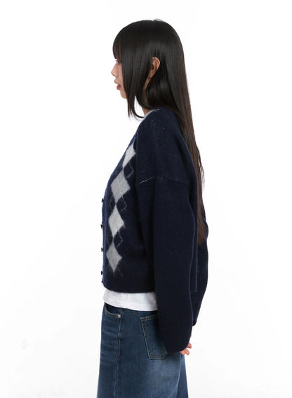 Argyle Brush Cardigan CN521