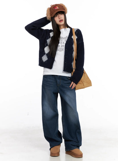 Argyle Brush Cardigan CN521