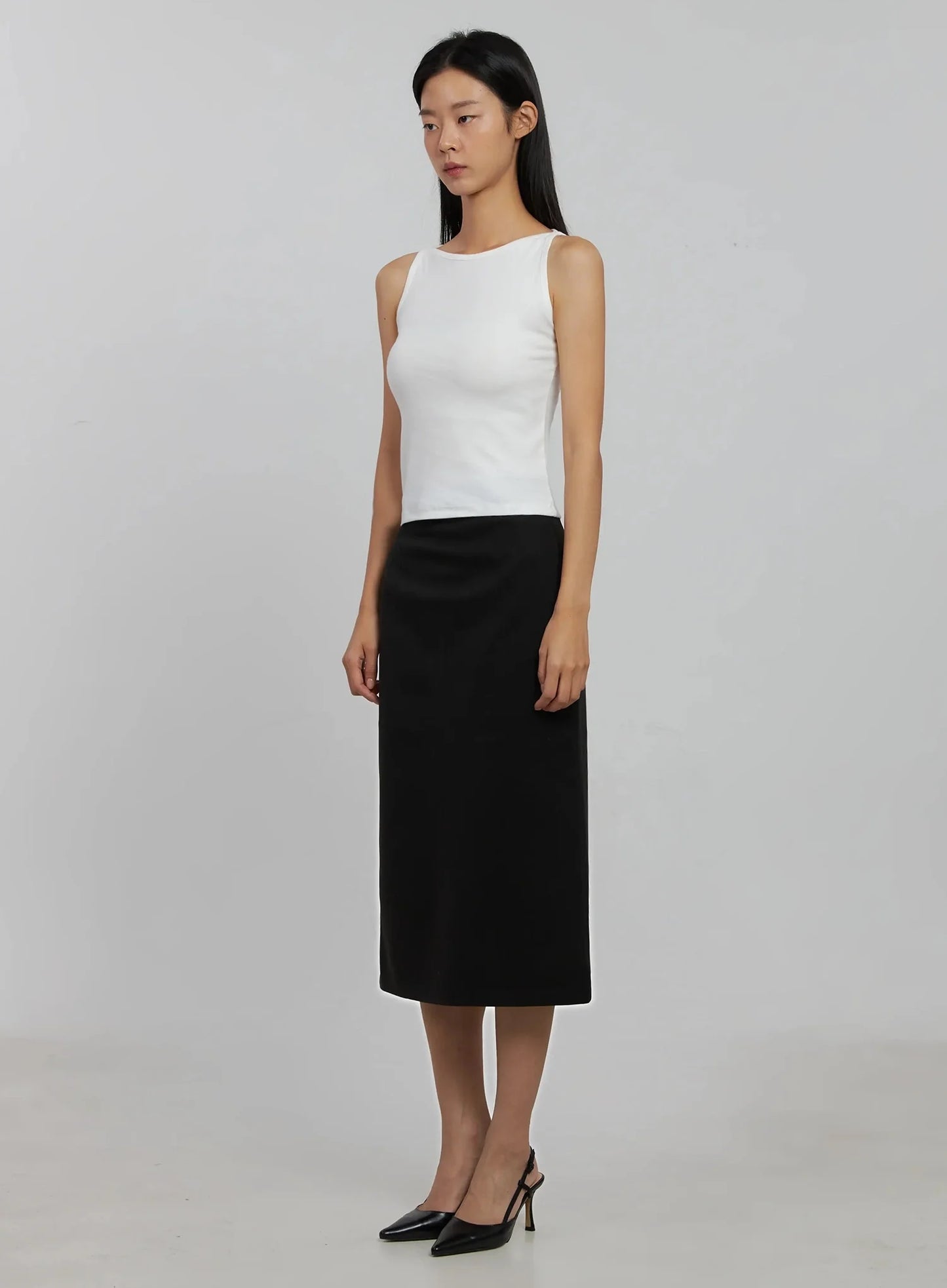 Boatneck Crop Tank Top IJ508