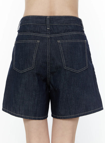 Classic High-Waist Denim Shorts IU505