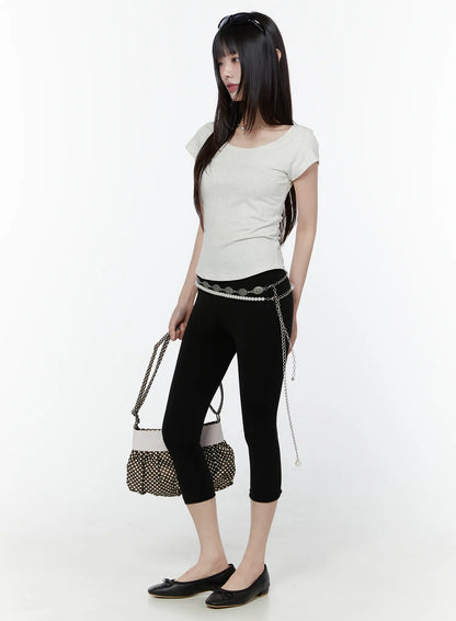 Basic Scoop Neck Short Sleeve Tee CU508