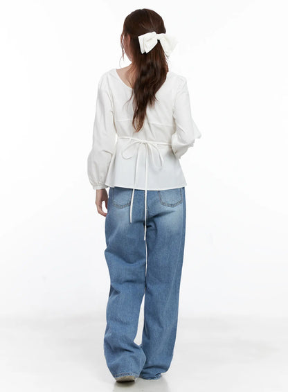 Chic Two-Way Ribbon Blouse CG521