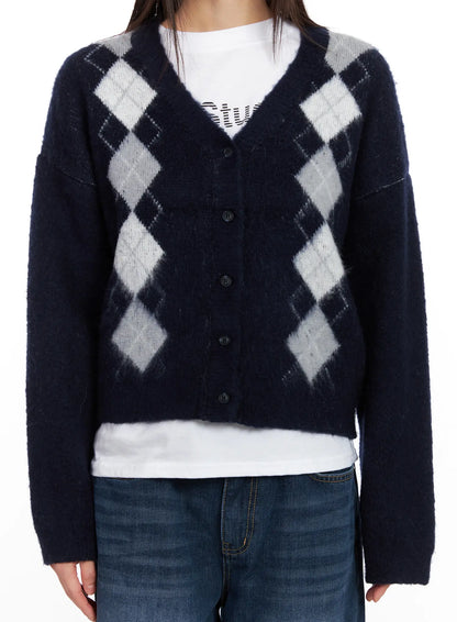 Argyle Brush Cardigan CN521