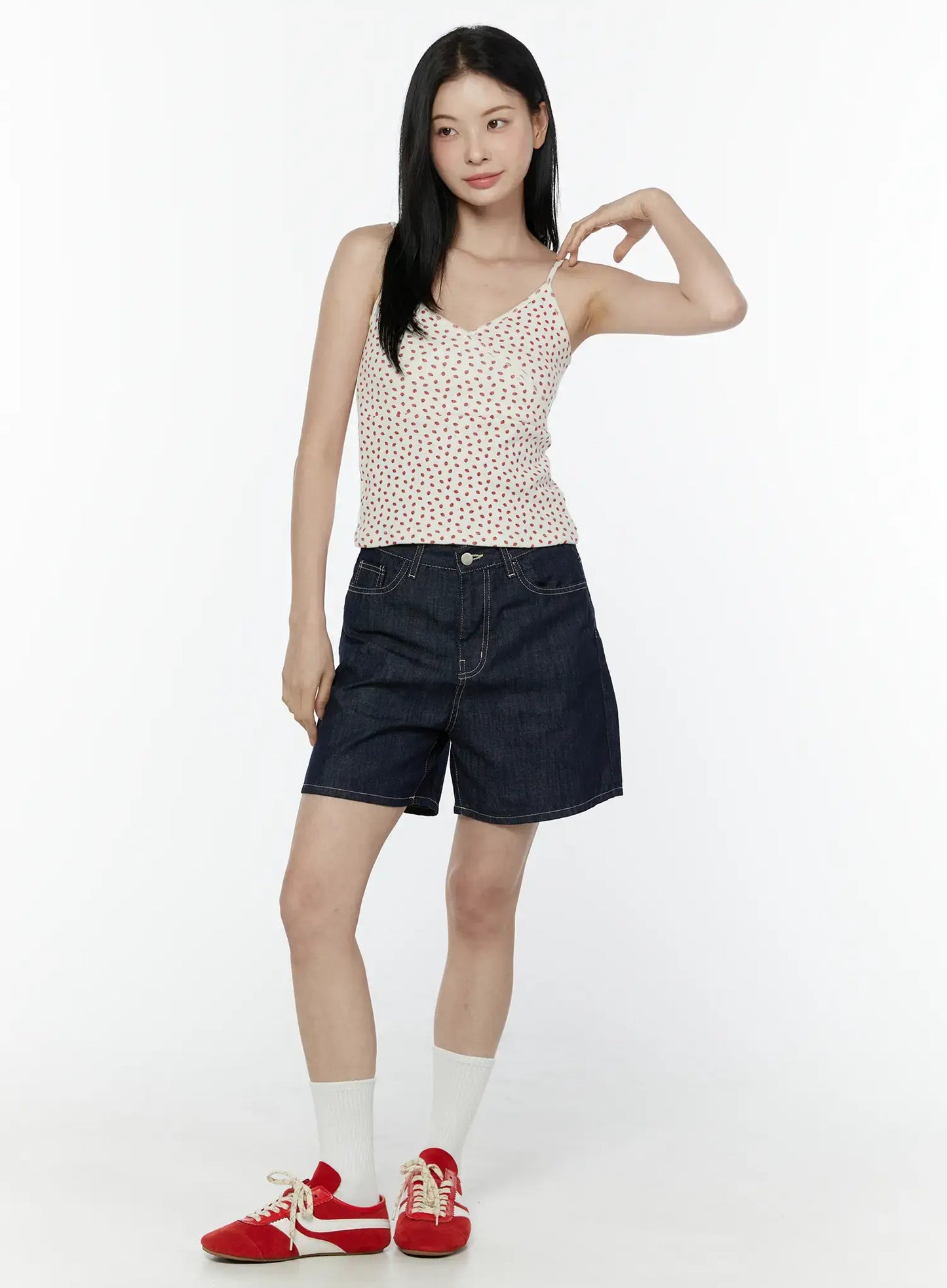 Classic High-Waist Denim Shorts IU505