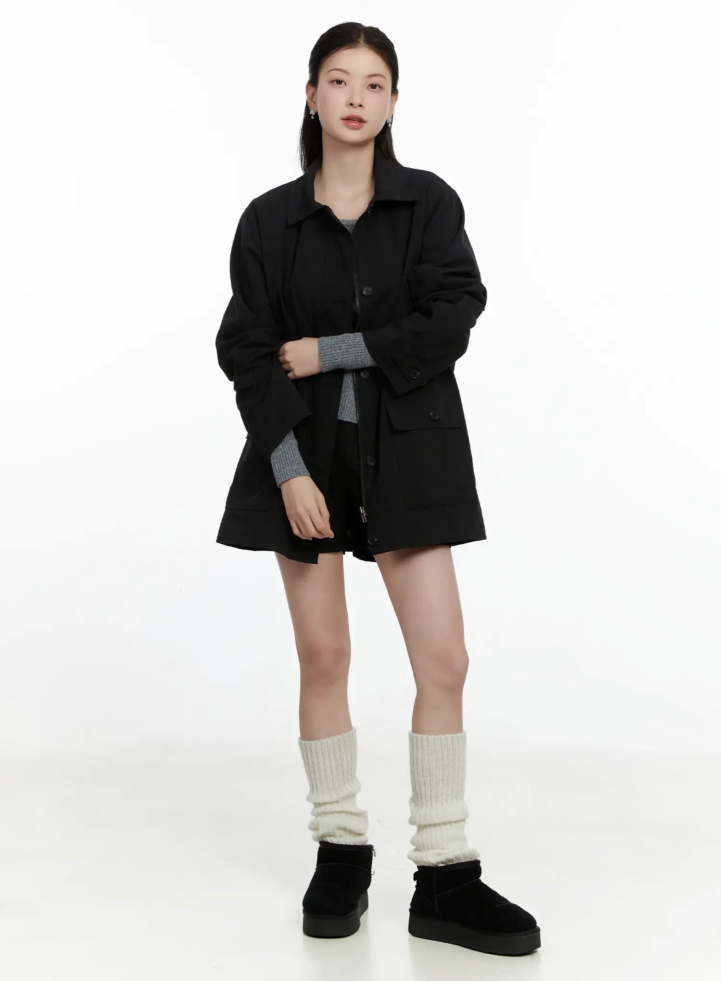 Chic Oversized Cotton Jacket F502