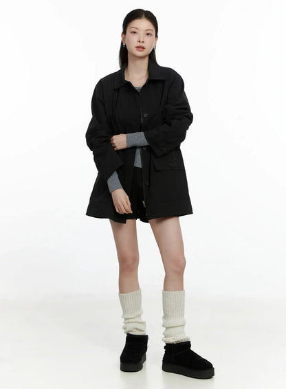 Chic Oversized Cotton Jacket F502