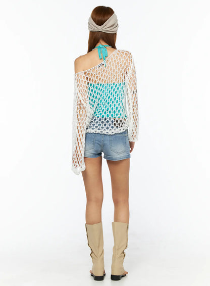Chic Mesh Long Sleeve Top CU517