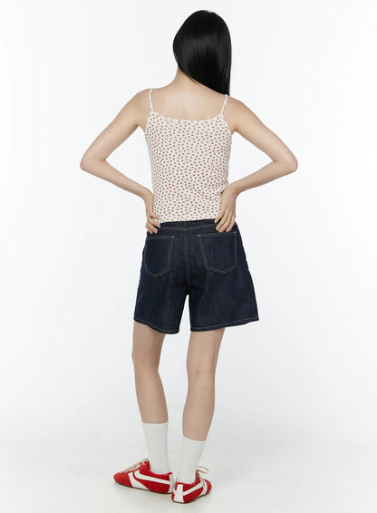 Classic High-Waist Denim Shorts IU505