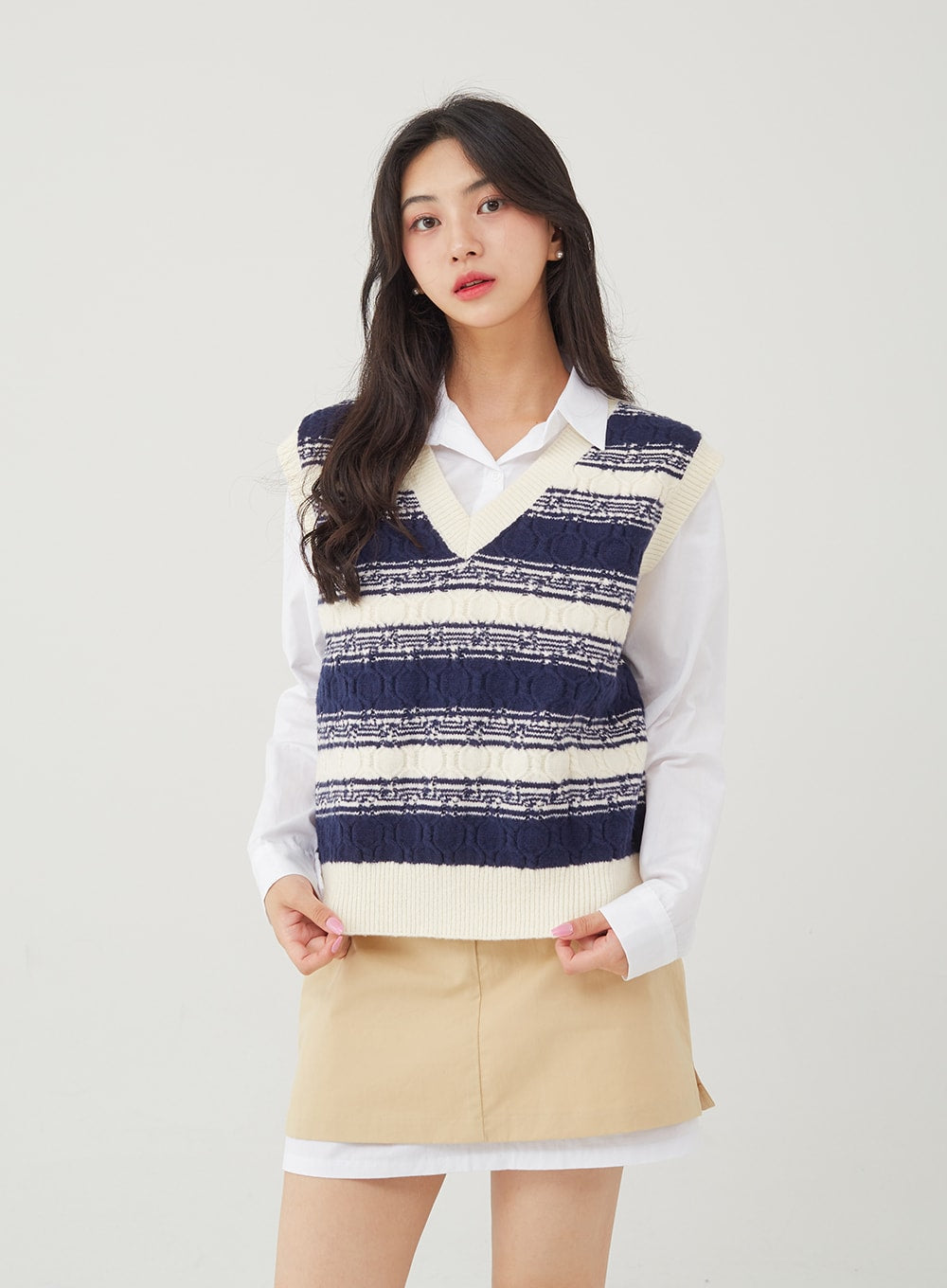 Basic Tone Down Color Crop Shirt BG23