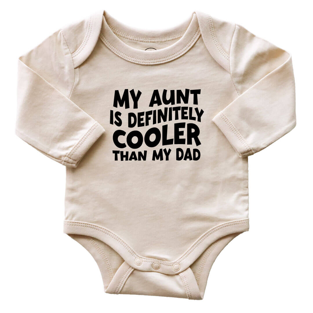 My Aunt's Cooler Long Sleeve Graphic Bodysuit | Natural