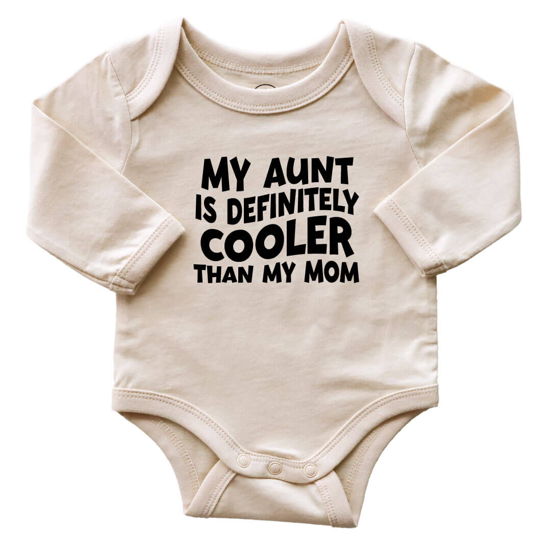 My Aunt's Cooler Long Sleeve Graphic Bodysuit | Natural