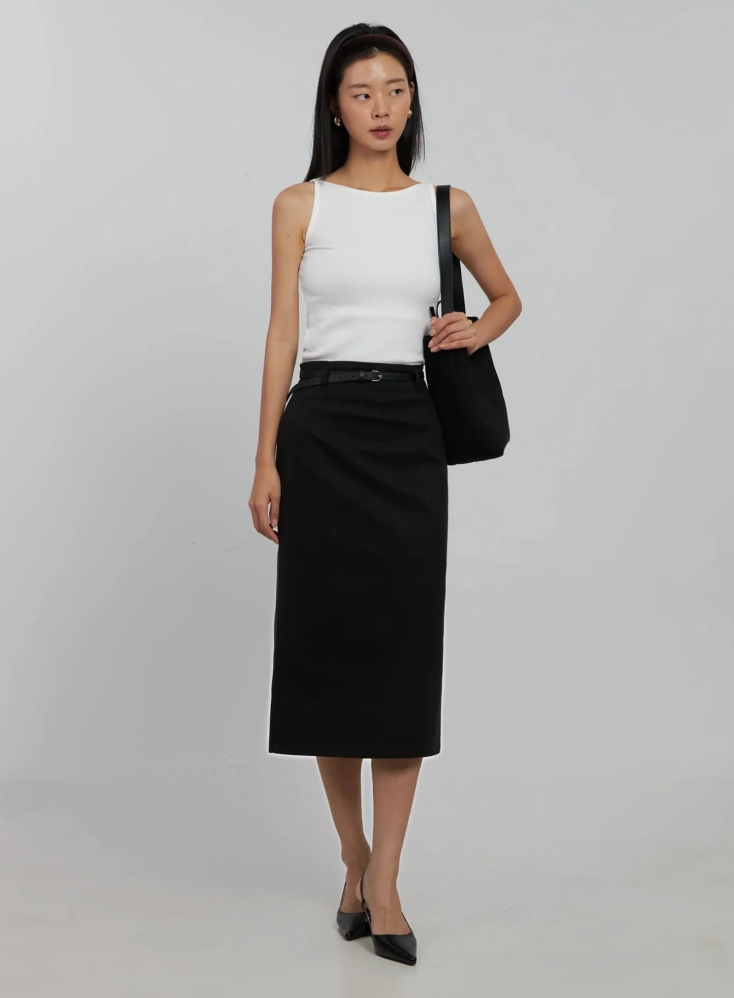 Boatneck Crop Tank Top IJ508