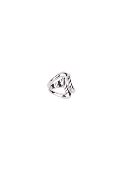 Abstract Double Twist Cuff Ring IM531