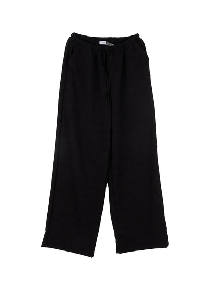Bow Embossed Wide Pants IF525