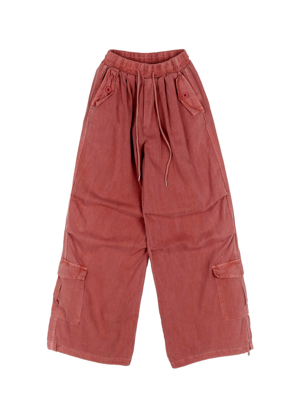 Cargo Washed Wide-Leg Sweatpants IY502