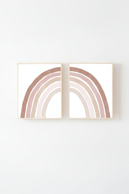 Neutral Rainbow Bundled Digital Nursery Art