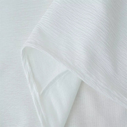2025 Spring Women's High Street Sexy White Off-the-shoulder Halter Pleated Floor-length Dress Fashion Sleeveless Loose Dress