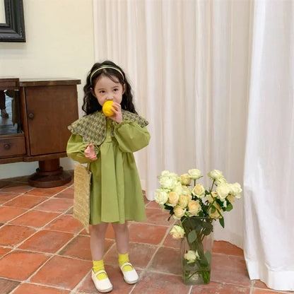 Girls Dress Autumn Spring New Long Sleeve Kids Dress Princess Dress Kids Clothes Vestido Flower Girl Dresses Clothing Wholesale