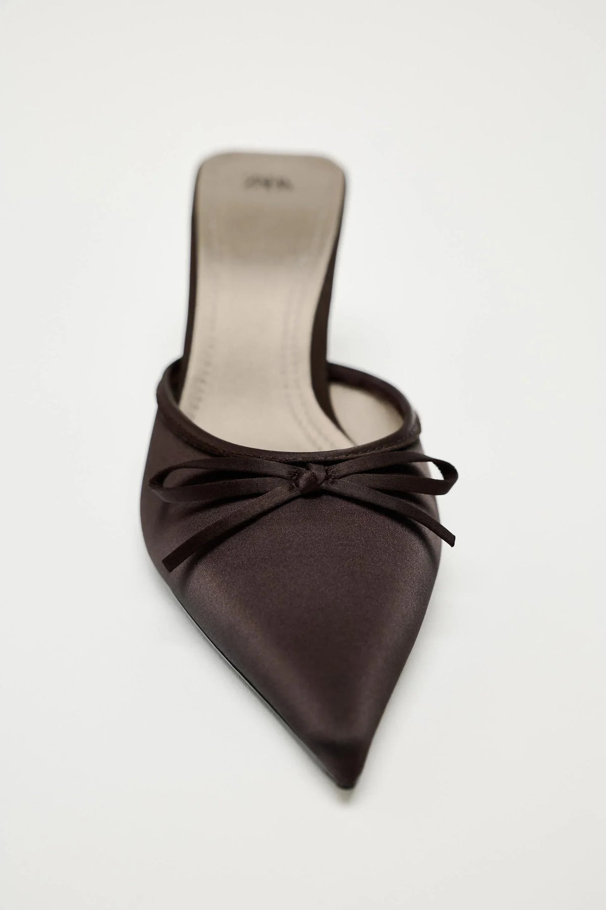 Bow High Heels Slippers Women Pointed Toe Mules Shoes Sexy 2025 Summer Dress Party Stilettos Sandals Woman Slides Trend Pumps