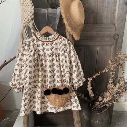 Girls Dress Autumn Spring New Long Sleeve Kids Dress Princess Dress Kids Clothes Vestido Flower Girl Dresses Clothing Wholesale