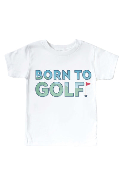 Born To Golf Graphic Bodysuit & Kids Tee | White