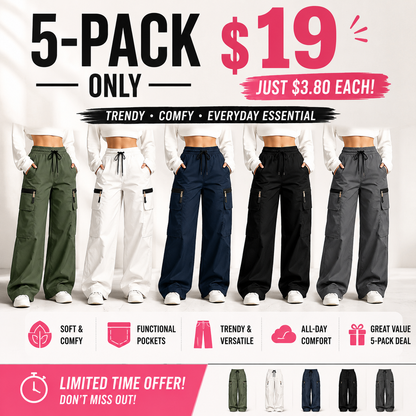 Women’s Lightweight Cargo Pants – Relaxed Fit with Multiple Utility Pockets
