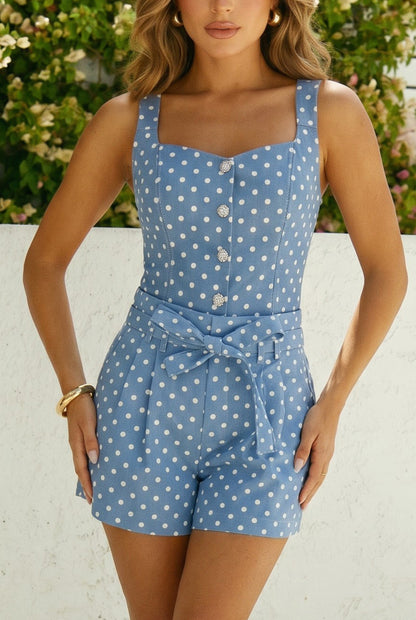 Beverly Polka Dot Short - Blue