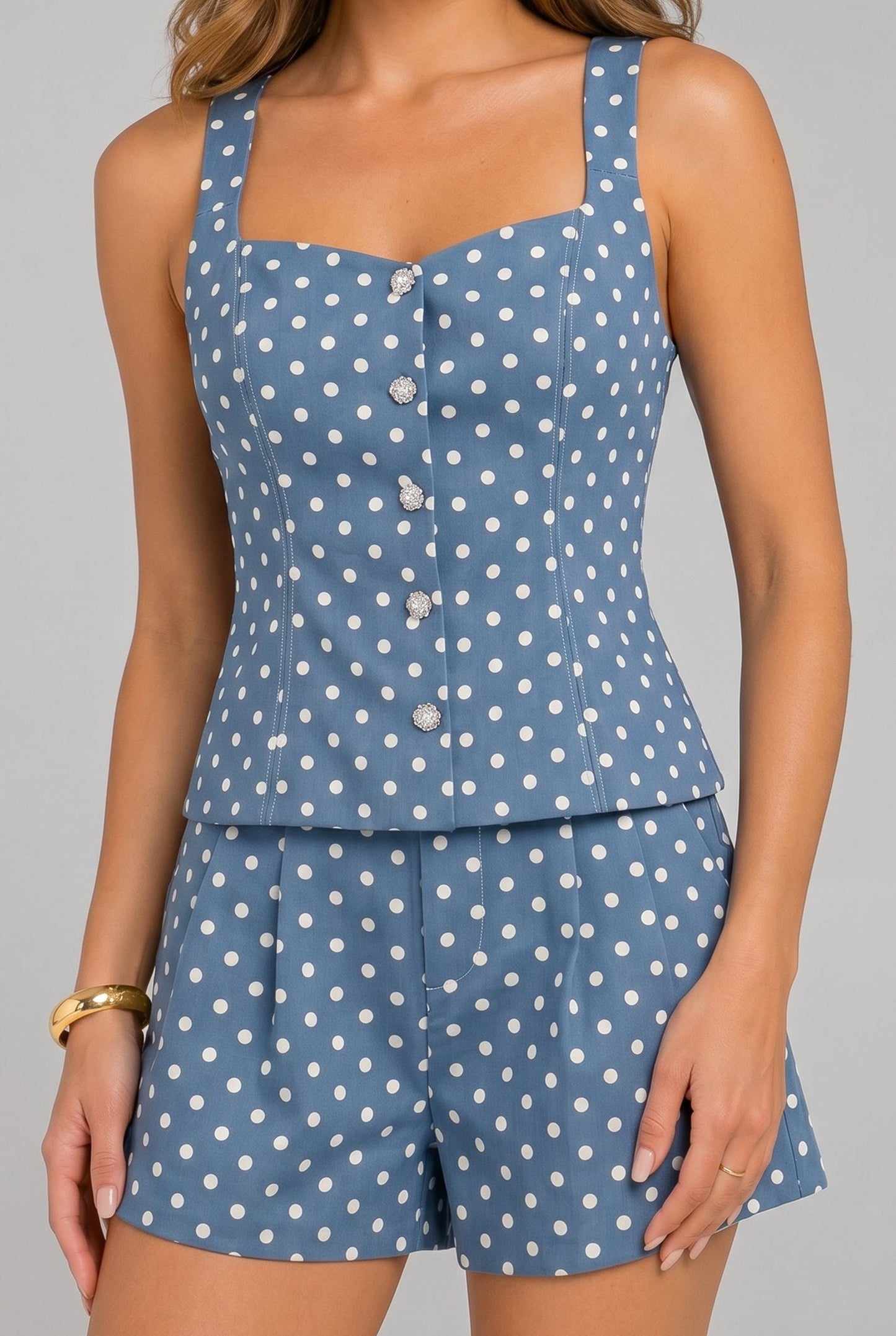 Beverly Polka Dot Short - Blue