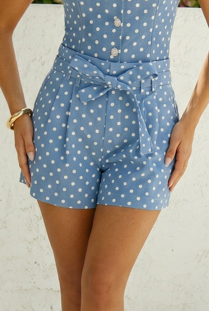 Beverly Polka Dot Short - Blue