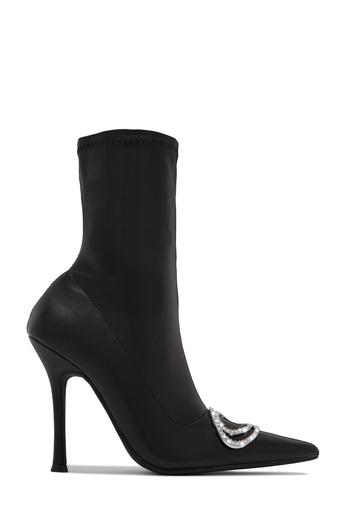 Alisa Embellished Ankle Boots - Black