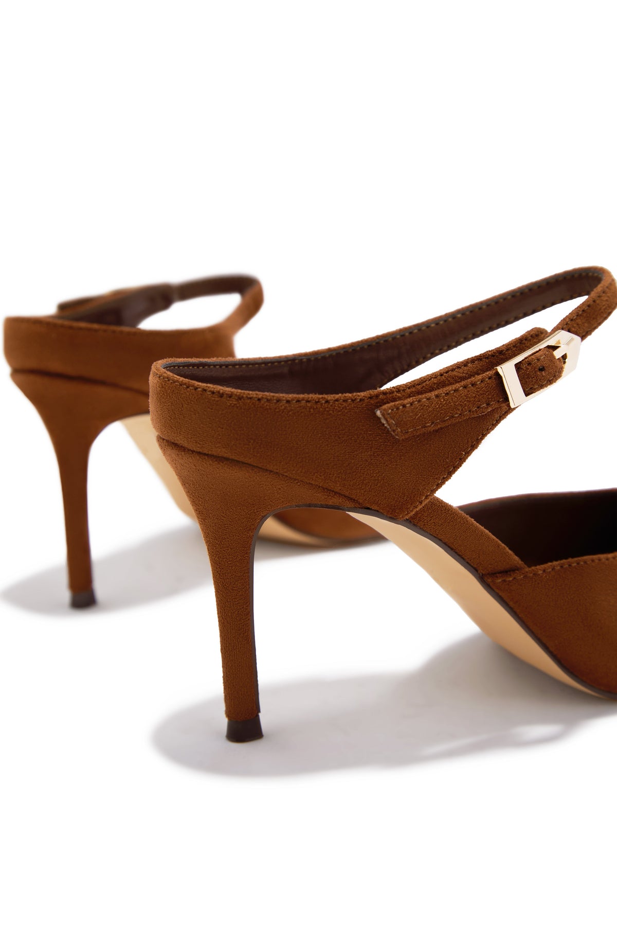 Kaley Mule Heel Pumps - Tan