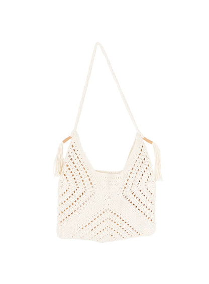 Bohemian Knit Tassel Shoulder Bag CY528