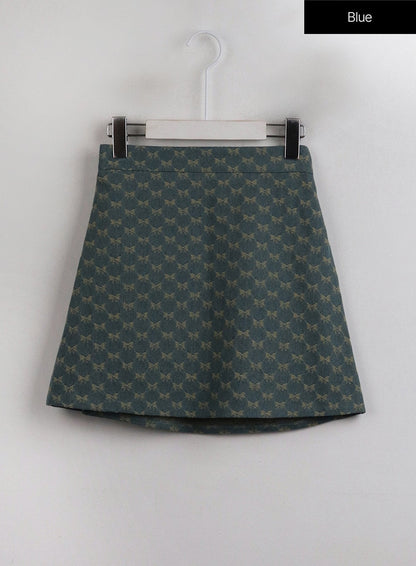 Balletcore Ribbon Graphic Mini Skirt OJ422