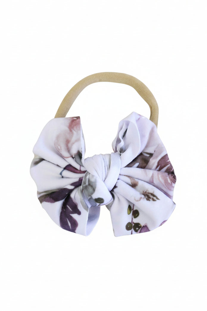 Demi Floral Knit Bow Headband